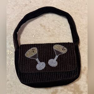 Embellished Espresso Martini Flap Shoulder Bag - A New Day™ Brown used once GUC